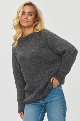 Sweter Damski Model S150 Grafit Melange - Makadamia - uniwersalny