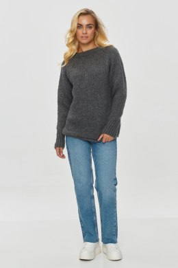 Sweter Damski Model S150 Grafit Melange - Makadamia - uniwersalny