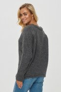 Sweter Damski Model S150 Grafit Melange - Makadamia - uniwersalny Sweter Damski Model S150 Grafit Melange - Makadamia - uniwersalny