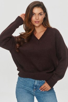 Sweter Damski Model S152 Czekolada - Makadamia - uniwersalny