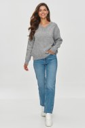 Sweter Damski Model S152 Grey Melange - Makadamia - uniwersalny Sweter Damski Model S152 Grey Melange - Makadamia - uniwersalny