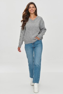 Sweter Damski Model S152 Grey Melange - Makadamia - uniwersalny