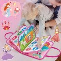 Tablica manipulacyjna książeczka filcowa edukacyjna składana różowa F40 Tablica manipulacyjna książeczka filcowa edukacyjna składana różowa F40