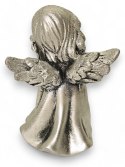 SREBRNY ANIOŁEK FIGURKA DEKORACYJNA ANIOŁ Z BROKATEM 13CM SREBRNY ANIOŁEK FIGURKA DEKORACYJNA ANIOŁ Z BROKATEM 13CM