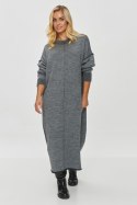 Sukienka Model S149 Grey Melange - Makadamia - uniwersalny Sukienka Model S149 Grey Melange - Makadamia - uniwersalny