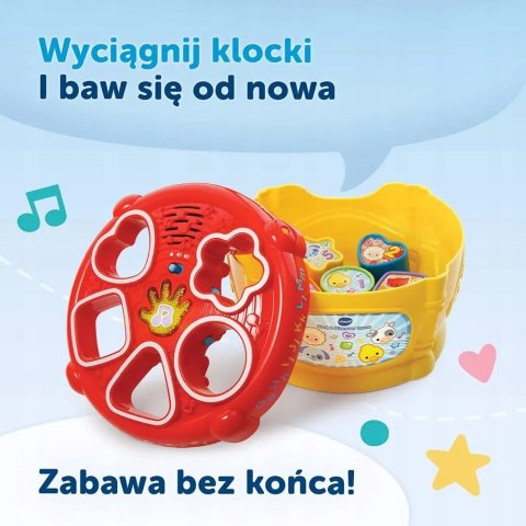 Bam bam w kształty gram bębenek sorter melodyjki klocki 12m+ Vtech 60670 Bam bam w kształty gram bębenek sorter melodyjki klocki 12m+ Vtech 60670