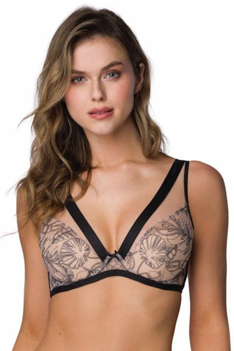 Biustonosz push up Biustonosz Push-up Model Xanthe M-3900/11 Beige/Black - Mat - 85C