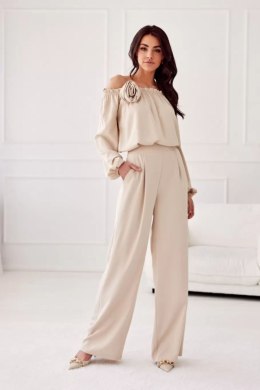 Bluzka Model Rosie BEZ BLU0180 Beige - Roco Fashion - 40