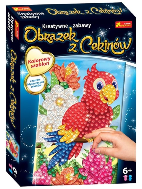 Kolorowa Papuga obrazek z cekinów Kreatywne Zabawy Ranok Kolorowa Papuga obrazek z cekinów Kreatywne Zabawy Ranok