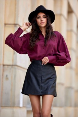 Koszula Damska Model Lia BOR BLU00189 Bordo - Roco Fashion - 40