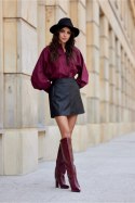 Koszula Damska Model Lia BOR BLU00189 Bordo - Roco Fashion - 40