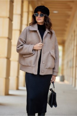 Kurtka Damska Model Ivon CAP KUR0027 Cappuccino - Roco Fashion - S/M