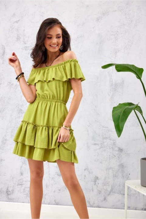 Sukienka Model LIM SUK0291 Limonka - Roco Fashion - 40 Sukienka Model LIM SUK0291 Limonka - Roco Fashion - 40