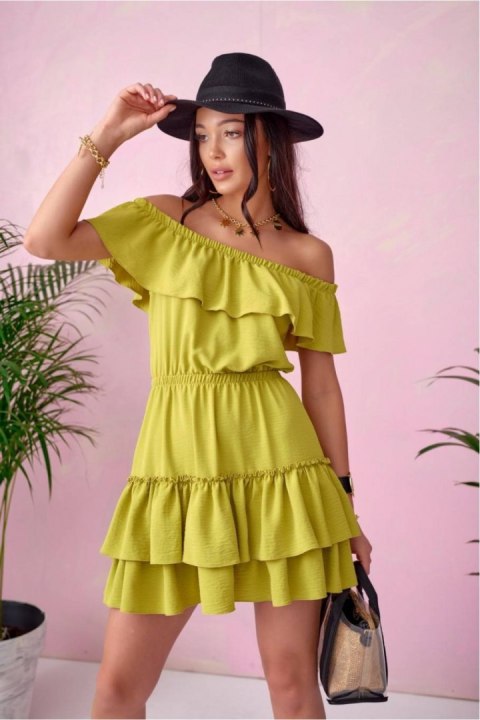 Sukienka Model LIM SUK0291 Limonka - Roco Fashion - 40 Sukienka Model LIM SUK0291 Limonka - Roco Fashion - 40