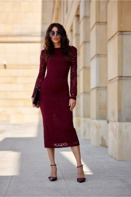 Sukienka Model Lisa BOR SUK0495 Bordo - Roco Fashion - 40