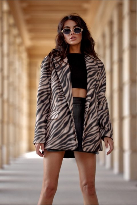 Marynarka Model Luna CAM ZAK0019 Camel - Roco Fashion - uniwersalny Marynarka Model Luna CAM ZAK0019 Camel - Roco Fashion - uniwersalny