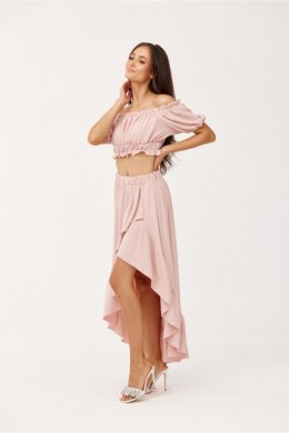 Spódnica Komplet Model ROZ KOM0006 Pink - Roco Fashion - 40