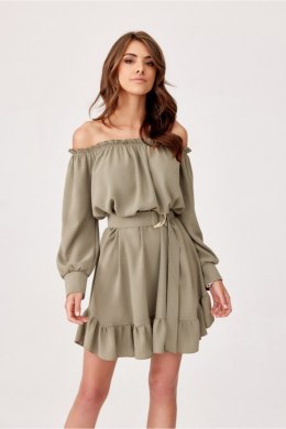 Sukienka Model Cindy KHK SUK0400 Khaki - Roco Fashion - uniwersalny