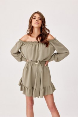 Sukienka Model Cindy KHK SUK0400 Khaki - Roco Fashion - uniwersalny