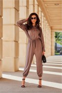 Kombinezon Model Farah BRJ KMB0007 Light Brown - Roco Fashion - 36 Kombinezon Model Farah BRJ KMB0007 Light Brown - Roco Fashion - 36