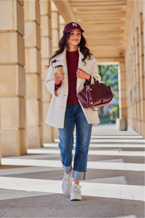 Kurtka Damska Model Camila EKR KUR0029 Ecru - Roco Fashion - 40
