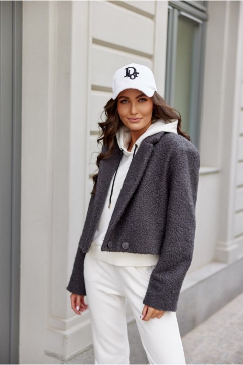 Kurtka Damska Renate SZA KUR0018 Grey - Roco Fashion - uniwersalny Kurtka Damska Renate SZA KUR0018 Grey - Roco Fashion - uniwersalny