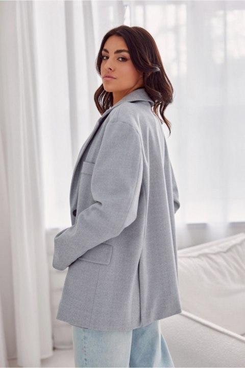 Marynarka Model Arya SZA ZAK0018 Grey - Roco Fashion - uniwersalny Marynarka Model Arya SZA ZAK0018 Grey - Roco Fashion - uniwersalny