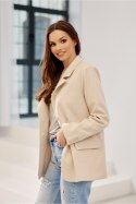 Marynarka Model Freya BEZ ZAK0016 Beige - Roco Fashion - 42