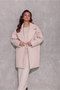 Płaszcz Damski Model Betty BEJ PLA0040 Light Beige - Roco Fashion - 36 Płaszcz Damski Model Betty BEJ PLA0040 Light Beige - Roco Fashion - 36