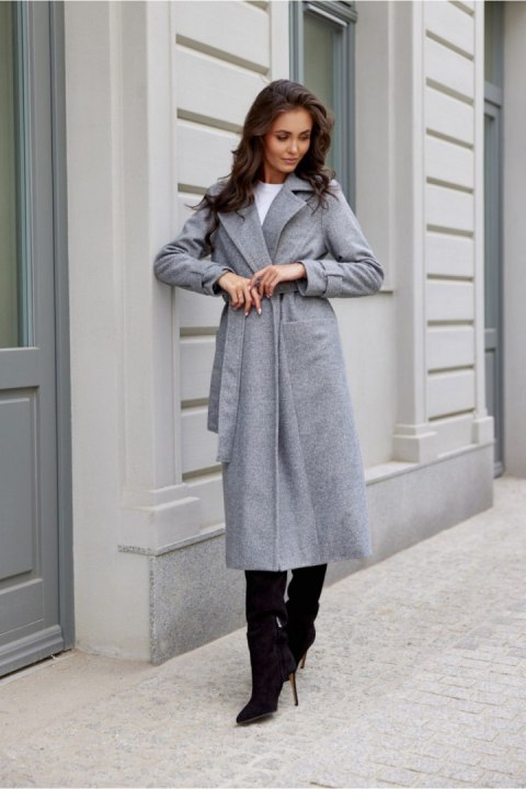 Płaszcz Damski Model Sovan SZA PLA0035 Grey - Roco Fashion - 40 Płaszcz Damski Model Sovan SZA PLA0035 Grey - Roco Fashion - 40