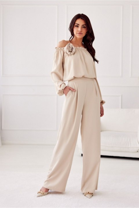 Spodnie Damskie Model Alaya BEZ SPD0032 Beige - Roco Fashion - 36