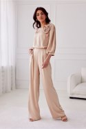 Spodnie Damskie Model Elsa BEZ SPD0034 Beige - Roco Fashion - 34