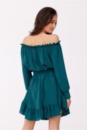 Sukienka Model Chiara BUT SUK0499 Bottle Green - Roco Fashion - L/XL Sukienka Model Chiara BUT SUK0499 Bottle Green - Roco Fashion - L/XL