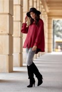 Koszula Damska Model Tessa BOR BLU0185 Bordo - Roco Fashion - 40 Koszula Damska Model Tessa BOR BLU0185 Bordo - Roco Fashion - 40