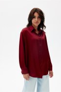 Koszula Damska Model Tessa BOR BLU0185 Bordo - Roco Fashion - 40 Koszula Damska Model Tessa BOR BLU0185 Bordo - Roco Fashion - 40
