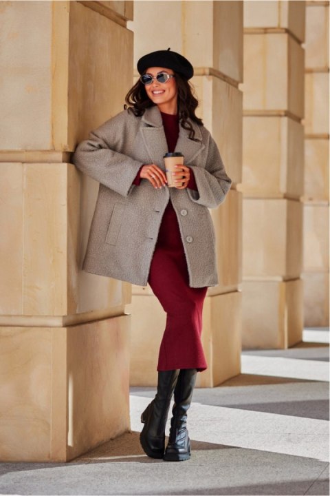 Kurtka Damska Model Camila SZJ KUR0029 Light Grey - Roco Fashion - 36