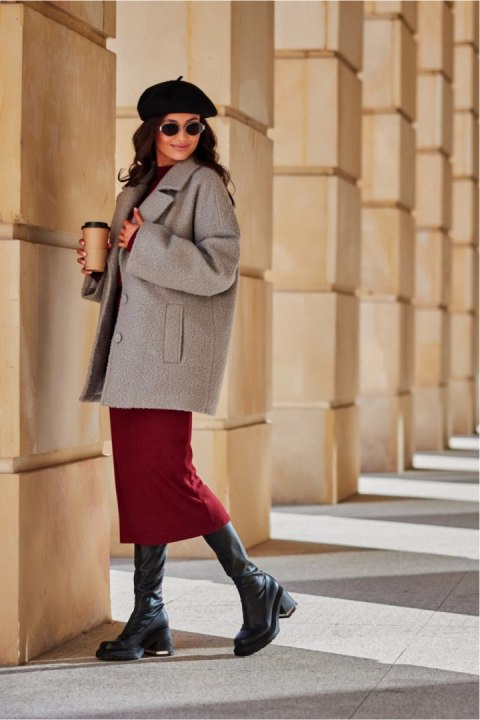 Kurtka Damska Model Camila SZJ KUR0029 Light Grey - Roco Fashion - 36 Kurtka Damska Model Camila SZJ KUR0029 Light Grey - Roco Fashion - 36