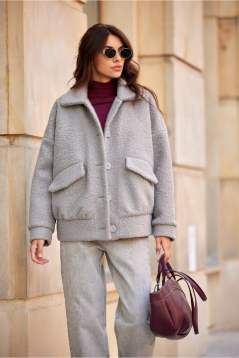 Kurtka Damska Model Ivon SZJ KUR0027 Light Grey - Roco Fashion - S/M