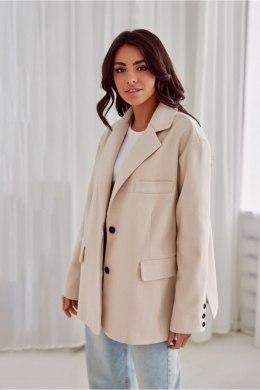 Marynarka Model Arya BEZ ZAK0018 Beige - Roco Fashion - uniwersalny