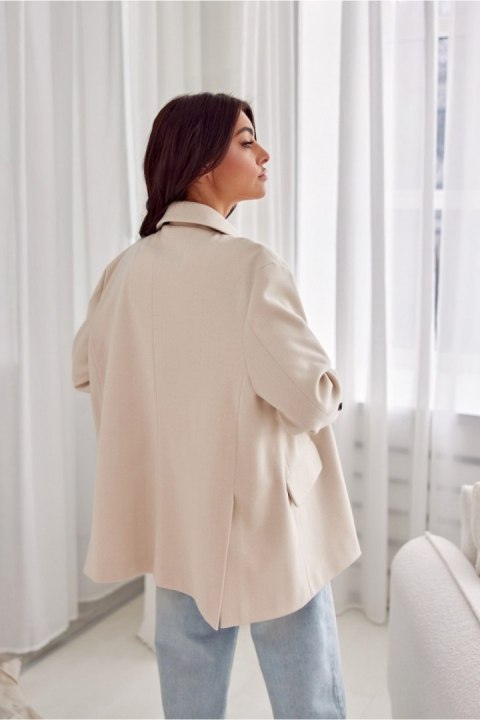 Marynarka Model Arya BEZ ZAK0018 Beige - Roco Fashion - uniwersalny Marynarka Model Arya BEZ ZAK0018 Beige - Roco Fashion - uniwersalny
