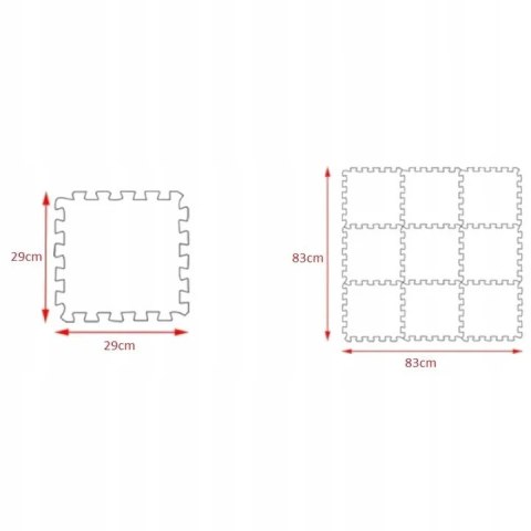 Puzzle piankowe mata Eva 10szt zwierzęta CB-115 Puzzle piankowe mata Eva 10szt zwierzęta CB-115