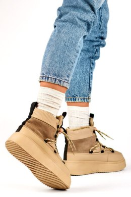 Śniegowce Model 24-72302BE Beige - PRIMO - 41