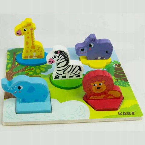 Edukacyjne drewniane puzzle safari klocki 0057 Edukacyjne drewniane puzzle safari klocki 0057