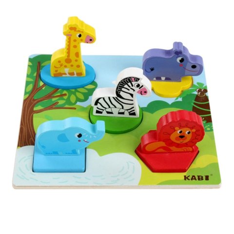 Edukacyjne drewniane puzzle safari klocki 0057 Edukacyjne drewniane puzzle safari klocki 0057