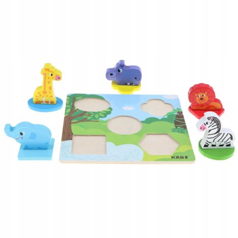 Edukacyjne drewniane puzzle safari klocki 0057 Edukacyjne drewniane puzzle safari klocki 0057