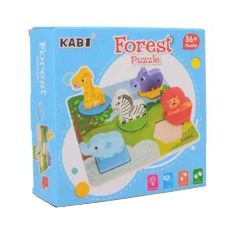 Edukacyjne drewniane puzzle safari klocki 0057 Edukacyjne drewniane puzzle safari klocki 0057