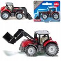 Siku Traktor Massey Ferguson z przednią ładowarką metal model S1484 Siku Traktor Massey Ferguson z przednią ładowarką metal model S1484