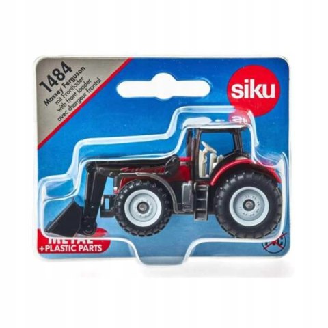 Siku Traktor Massey Ferguson z przednią ładowarką metal model S1484 Siku Traktor Massey Ferguson z przednią ładowarką metal model S1484