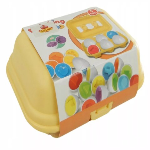 Układanka sorter jajka Montessori kolory DF24B Układanka sorter jajka Montessori kolory DF24B