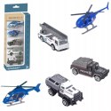 Zestaw pojazdów policyjnych resoraki autka 3 wozy i 2 helikoptery 6134P Zestaw pojazdów policyjnych resoraki autka 3 wozy i 2 helikoptery 6134P